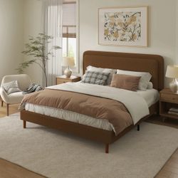 Brand new queen size bed frame with a brand new mattress included - same day delivery available - Hablo espanol