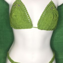 Large Green Knitted Bikini 