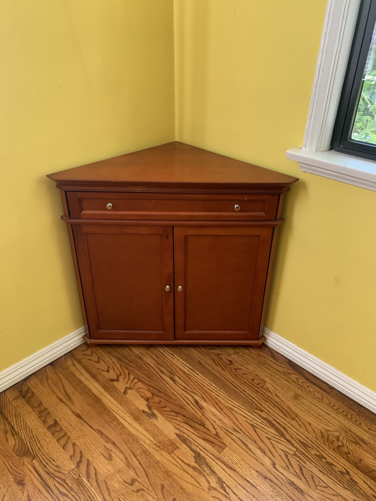 Corner Wooden Cabinet for Dining or Liquor Credenza