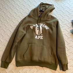 Olive Green Bape Hoodie