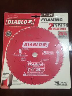 Blade 7 1/4" Diiablo 2 Pack