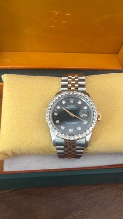 Rolex Date-just 36mm (3ct Diamond Bezel and Dials)
