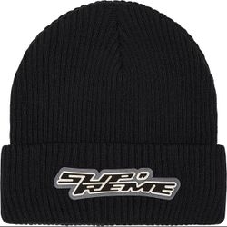 Supreme raised logo patch beanie Black 