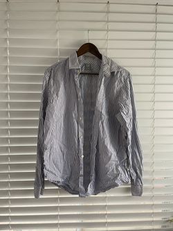 Gap Blue White Striped Button-Down Shirt