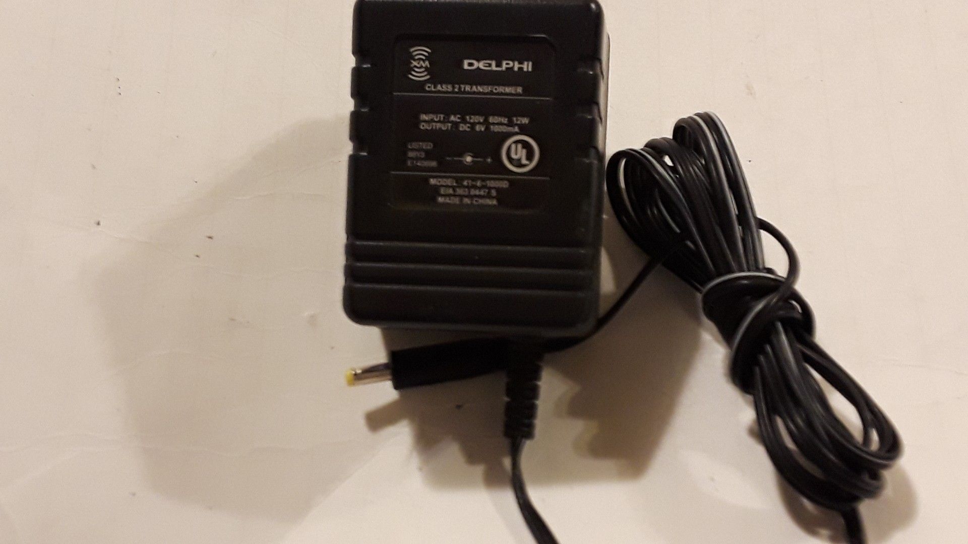 Delphi Ac DC Adapter Class 2 Transformer 6V 1000mA 41-6-1000D