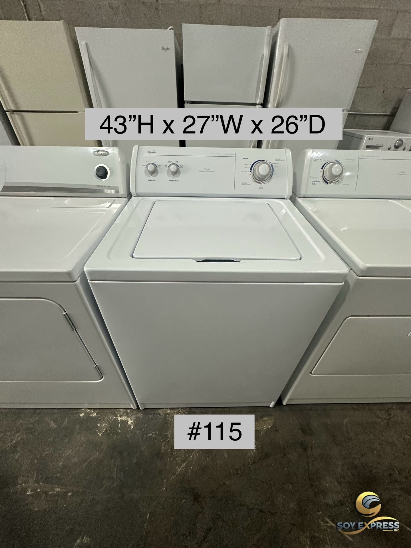 Whirlpool Washer Top Load Electric (#115)