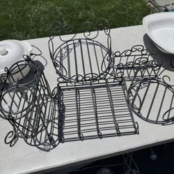 5 Piece At Home Plate, Napkin, Silverware and Bottle Holder