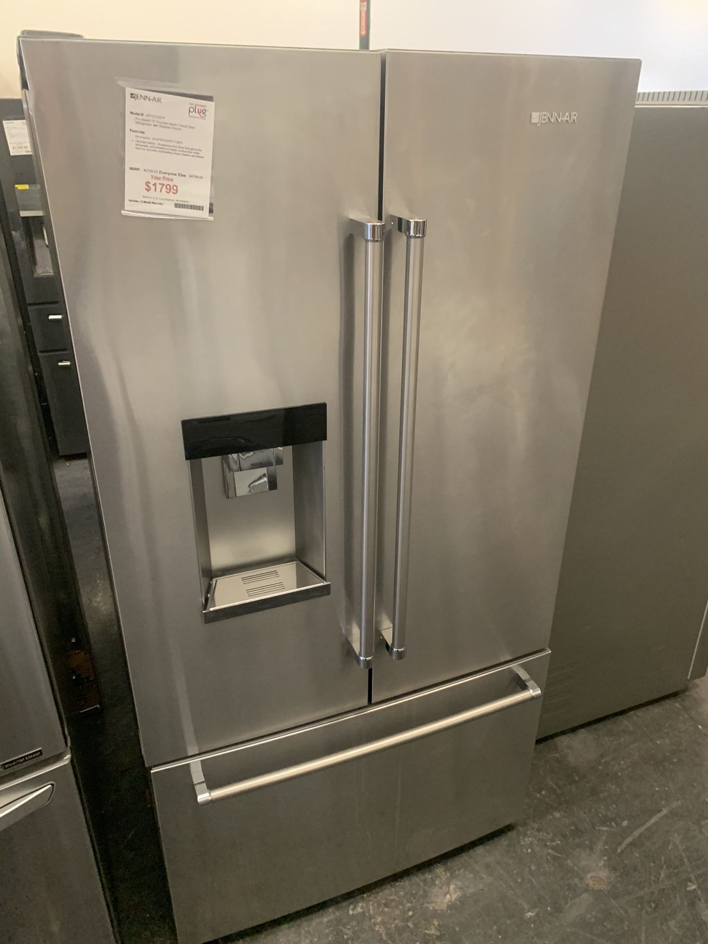 Jenn Air Stainless Steel Counter Depth French Door Refrigerator