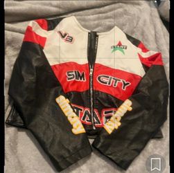 Womens Moto Leather Cropped Jacket