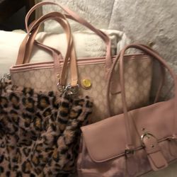 Pink Purse Lot Of 3