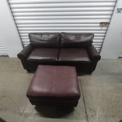 Leather Sofa and Ottoman, Free Delivery👍