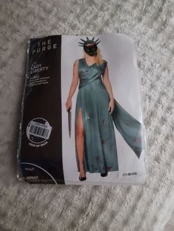 The Purge Lady Liberty Halloween Costume Adult XL