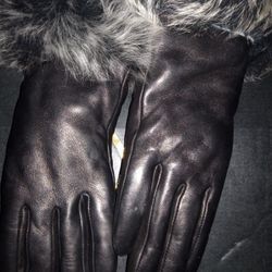 Medium Overland Black Lamb Gloves With Shearling Lining Winter Gloves.