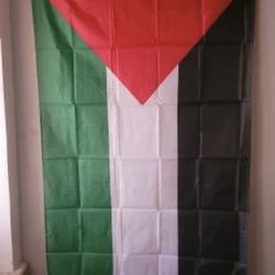 Palestine/Large Palestinian Flag (90 x 150 cm) - Good-Quality Polyester Material. 100 available.