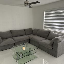 Modular Sectional Grey - 5 Piece 