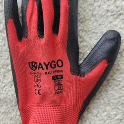 Kaygo work gloves PU coated , size 8 M , 12 pairs