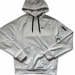 Unisex Nike Athletic White Active Therma Fit Polyester Classic Hoodie Size Small