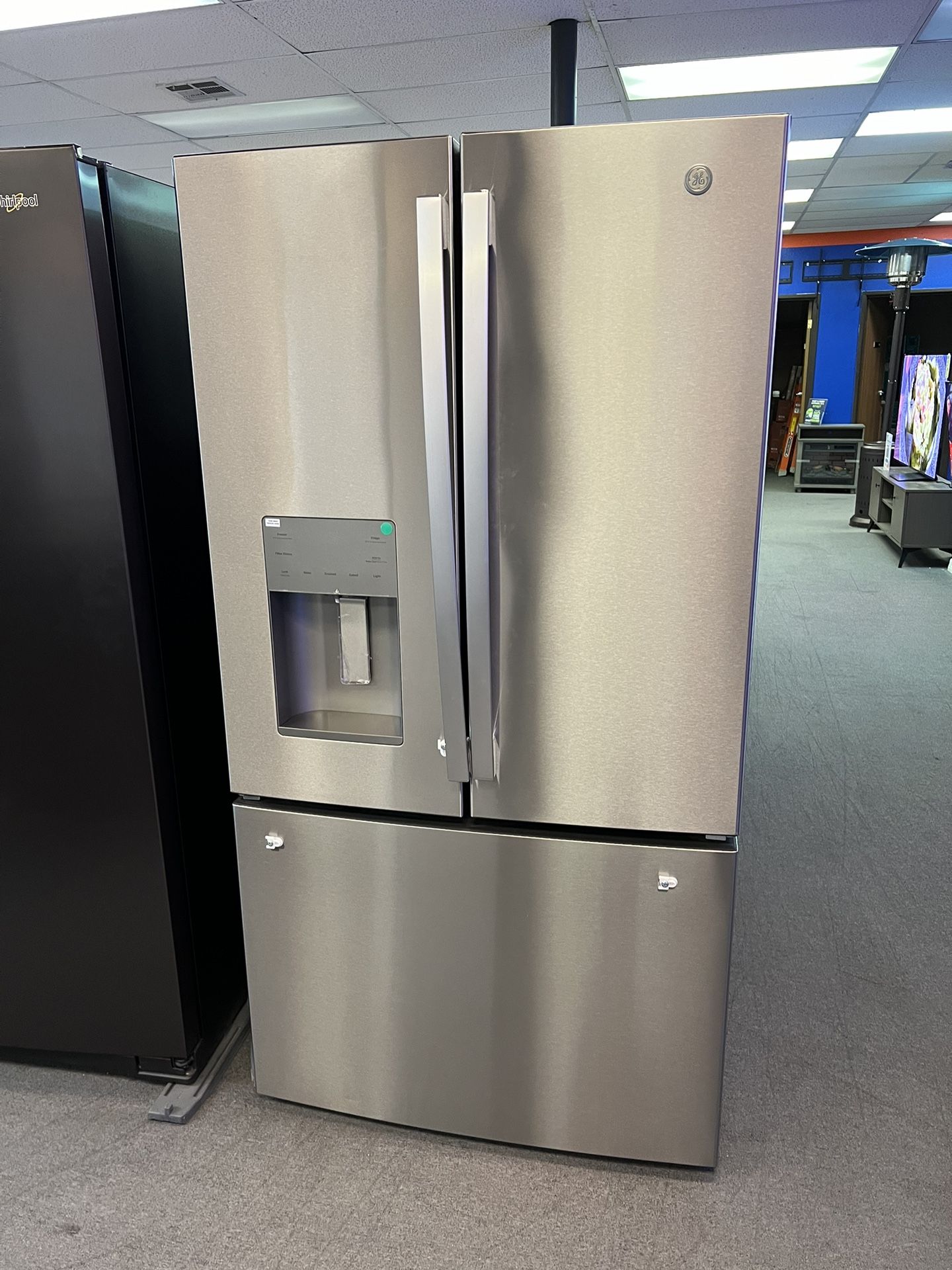 GE STAINLESS STEEL 3 Door Fridge
