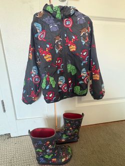 Disney raincoat & boots AVENGERS