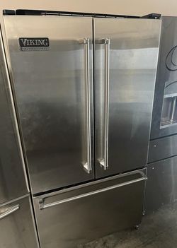 Viking 3-Door Stainless Steel Fridge
