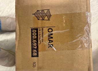 New Genuine OEM Sealed IKEA OMAR Shelf unit, Galvanized 18⅛"x14"x37"