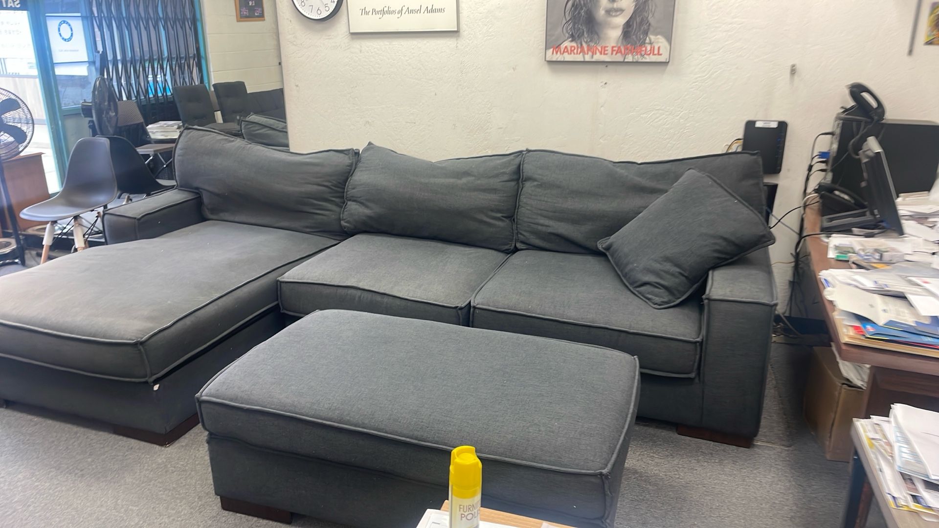Used Sectional Couch With Ottoman / Free Delivery 