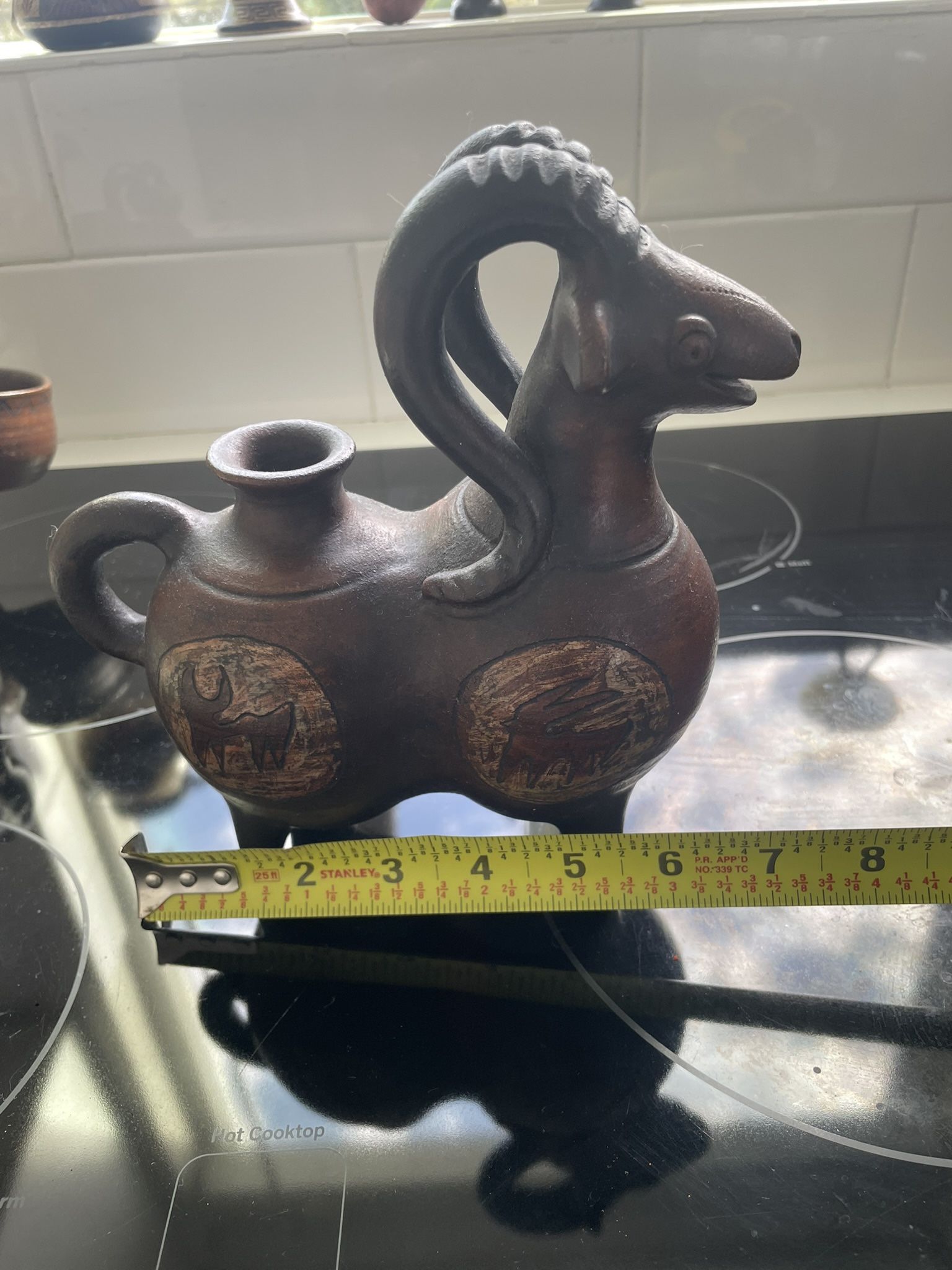 Pottery Ram Wine Decanter