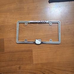 Hello Kitty License Plate In Used Condition