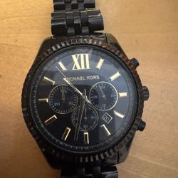 Michael Kors Watch Black, Good Condition. Just Need A New Battery. 