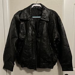 Men’s Grunge Black Leather Jacket
