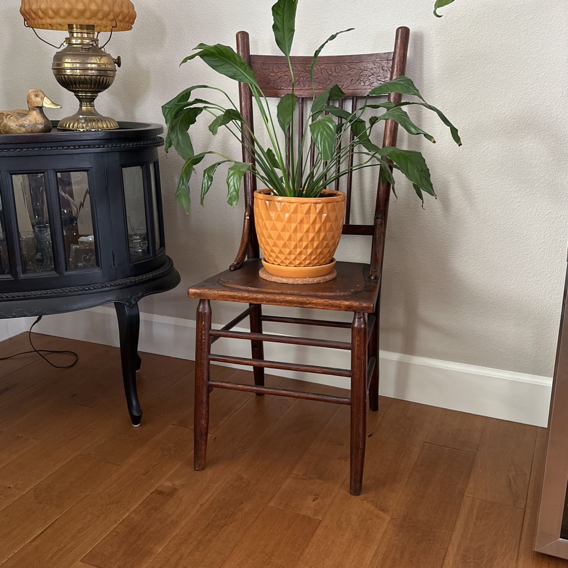 Antique Farmhouse Wood Chair / Plant Stand