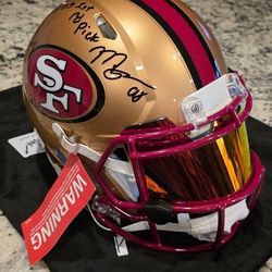 49ers Autographed Helmet 