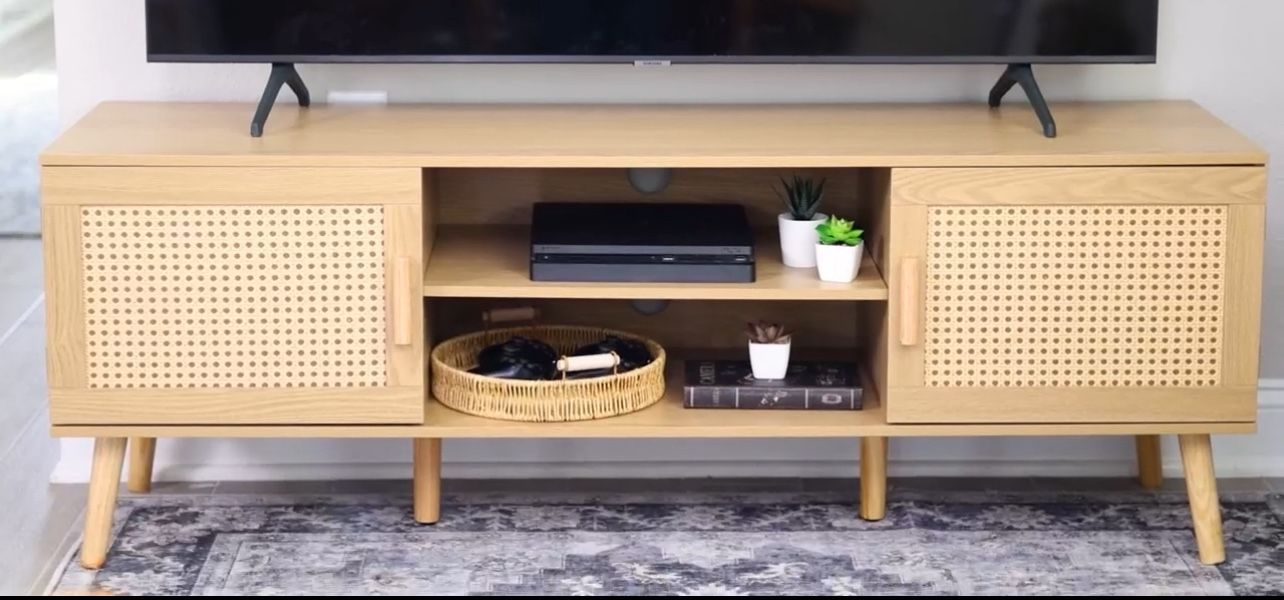 Wood TV stand
