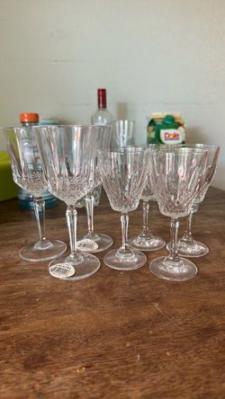 Crystal Wine Glasses Set of 7