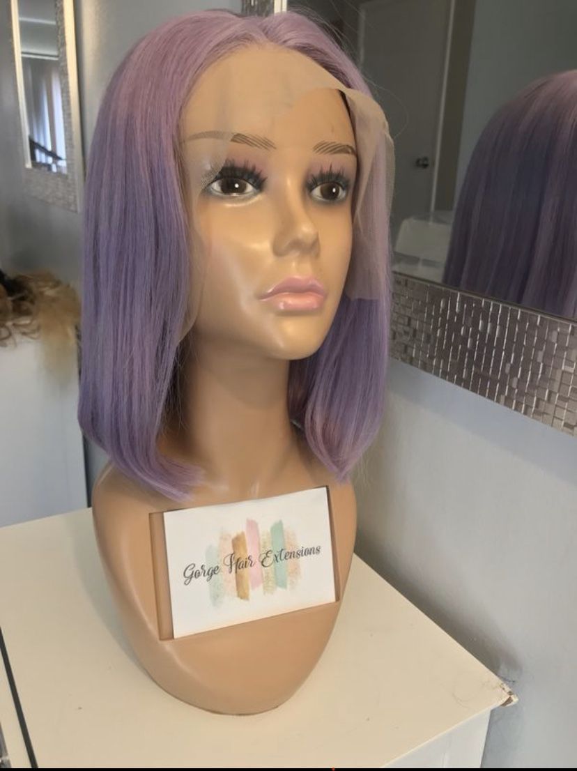 Light Purple human hair wig