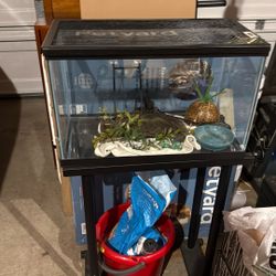 10 Gallon Fish Tank And Stand Holds 2 Tanks 