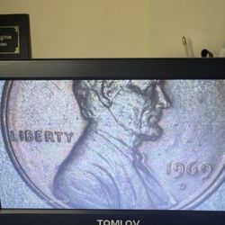 Rare 1969-D Lincoln Cent (No FG) Floating Roof Error 