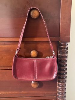 burgundy mini purse