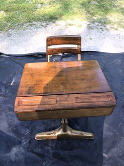 Antique school desk