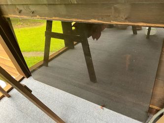 3’x5’x3/8”  Tempered glass table top, Smokey colored