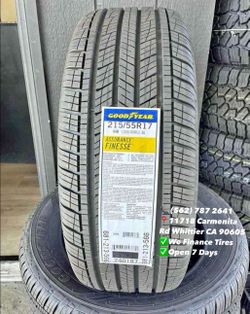 215/55/17 Goodyear Finnesse Set of Tires Installed and Balanced Set de Llantas Nuevas Instaladas y Balanceadas