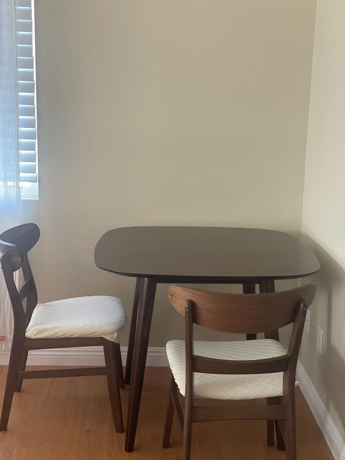 Breakfast table with two chairs