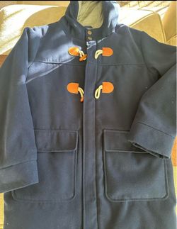 Navy Blue Duffle Coat with Hood Girls 16 o S
