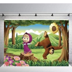 Masha And The Bear Backdrop 
