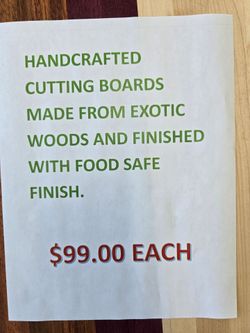 Exotic wooden cutting boards handcrafted with love