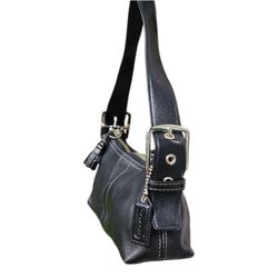 Coach Black Leather Y2K 7461 Shoulder Bag