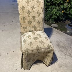 Chair- Upholstered Palm Tree Print