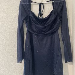 Sparkly Navy Blue Starry Dress- LOCAL PICKUP ONLY