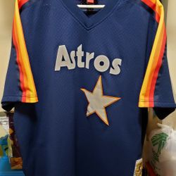 MLB Houston Astros Jeff Bagwell#5 Stitched Mitchell Ness Jersey Size 52
