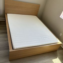 IKEA Malm Queen Bed Frame with mattress 